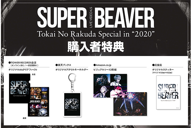 SUPER BEAVER、ライブ映像作品集『LIVE VIDEO 4.5 Tokai No Rakuda Special in  “2020”』10/27リリース | Cocotame(ココタメ) – ソニーミュージックグループ